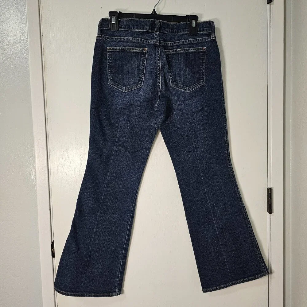 Gap Y2K Fashion Ultra Low Rise Ankle Flare Bootcut Jeans - Dark Wash Size 10 - Picture 4 of 11